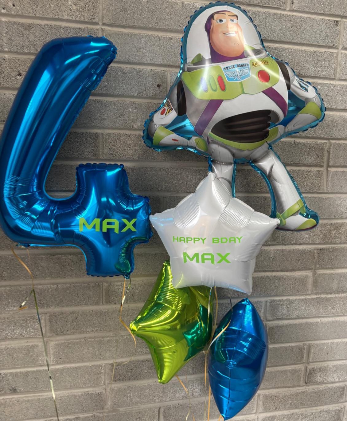 buzz lightyear balloon bunch with balloon number