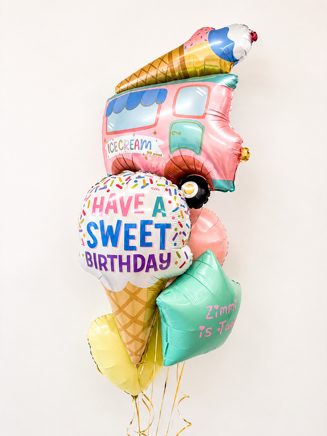 Ice Cream Balloon Bunch Package