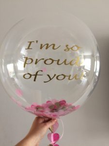 I'm so proud of you confetti balloon