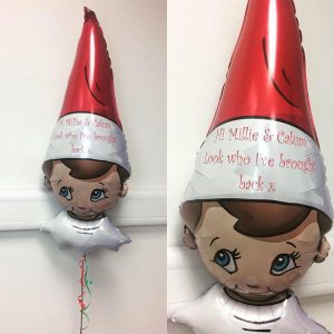 elf on the shelf arrival balloon