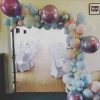 half balloon arch with orbz