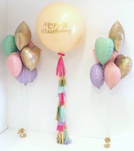 3ft happy birthday full tassel tail and foil bunches