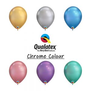 chrome balloons qualatex