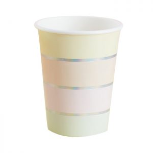 pastel paper cups close