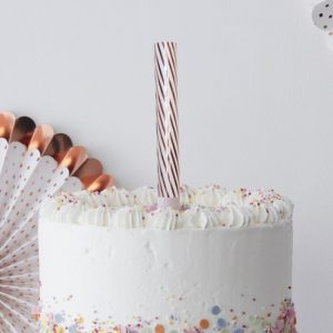 rose gold cake candle fountain