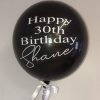 black birthday orbz balloon