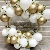 Gold and white balloon hoop