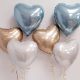 pastel blue, Platinum Champagne, and white foil balloon bunch