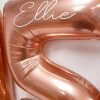 rose gold number balloon personalised