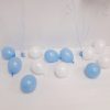 blue and white small balloons