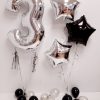 inflated silver balloon package