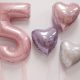 pastel pink balloon number package