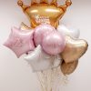 personalised birthday queen large balloon bunches