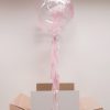 confetti bubble balloon pink and white stars with white gift box