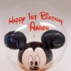 micky mouse personalised happy birthday balloon