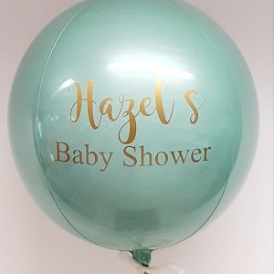 mint orb balloon personalised