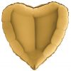 gold heart foil balloon
