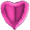 magenta heart foil balloon