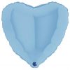 matte blue heart foil balloon