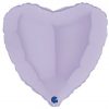 matte lilac heart foil balloon