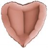 rose gold heart foil balloon