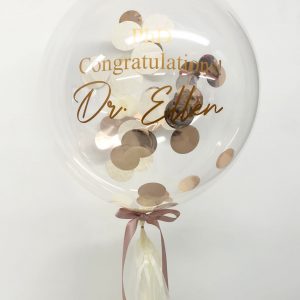 rose gold and ivory bubble balloon personalised
