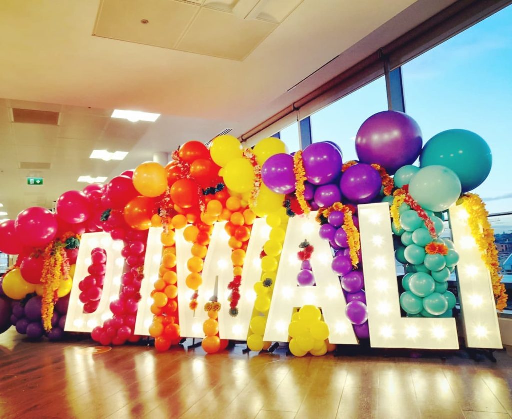 Diwali balloon display