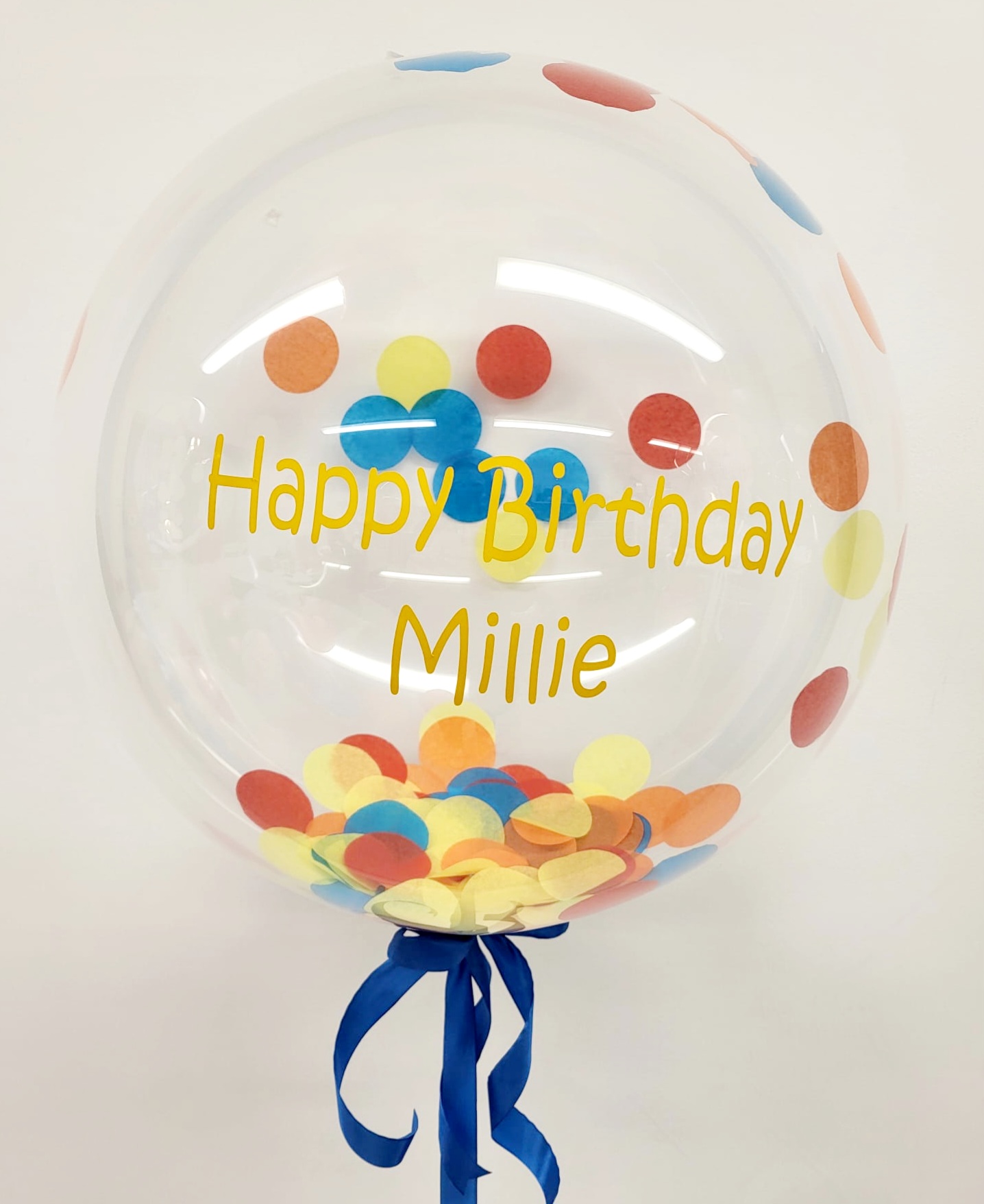 Personalised Bright Confetti Bubble Balloon