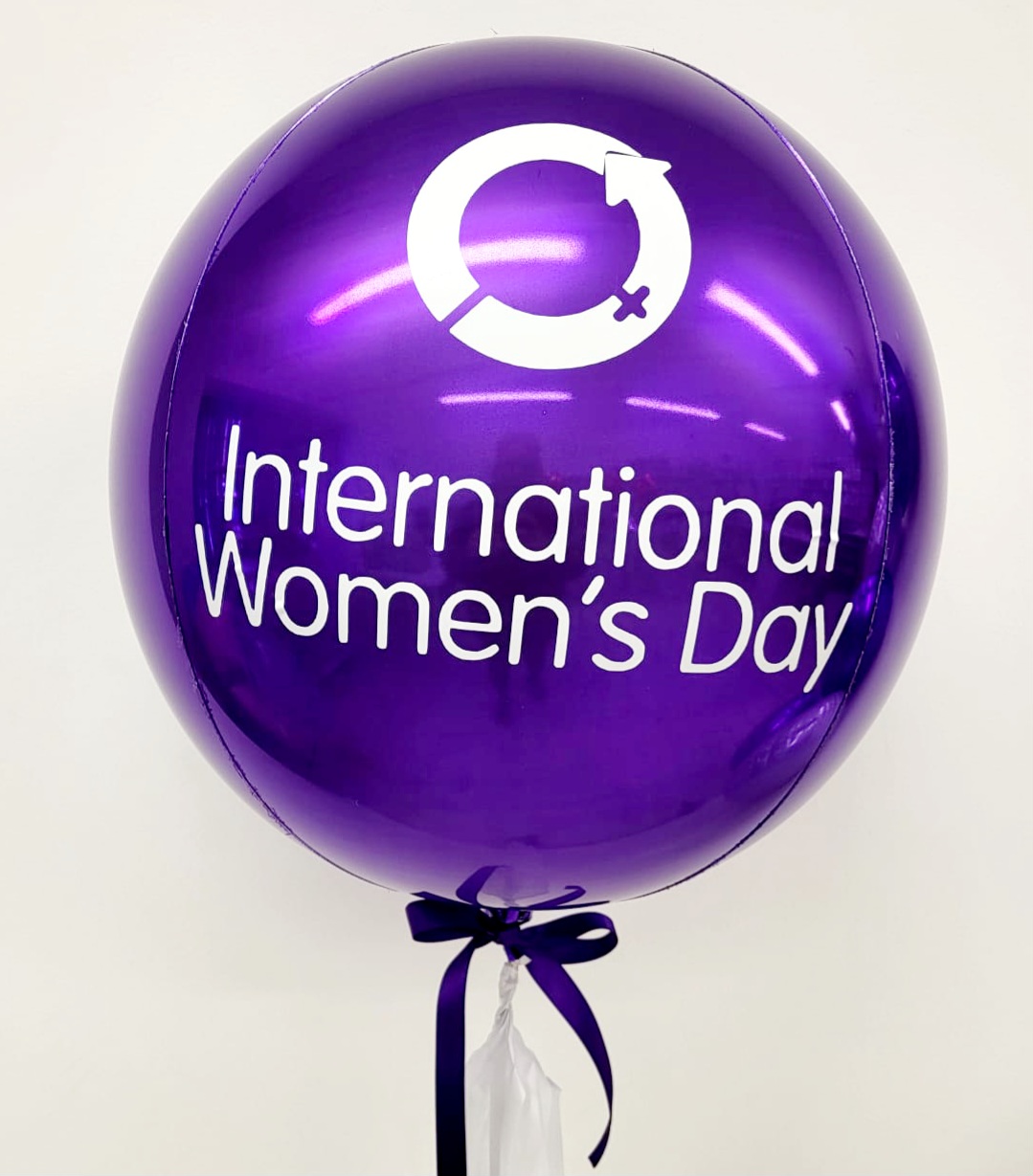 International Womans Day Purple Orb Balloon
