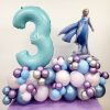 26 Inch Number Balloon stack elsa