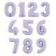 SATIN lilac balloon numbers