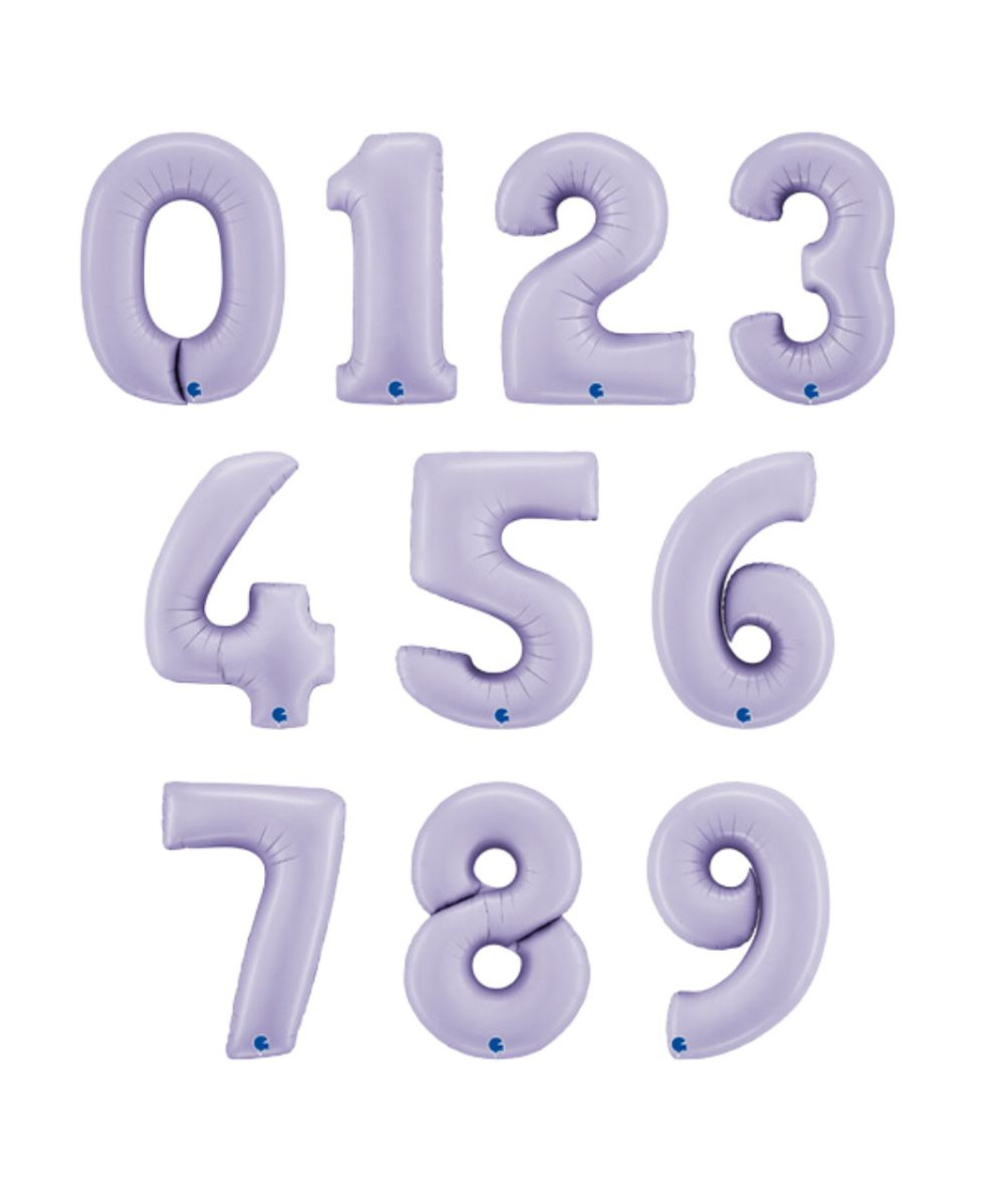 SATIN lilac balloon numbers