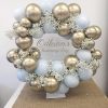 Dusty Blue & Gold Balloon Hoop